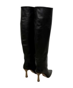 WANDLER Isa Knee Boots in Black and Nude (41) 10
