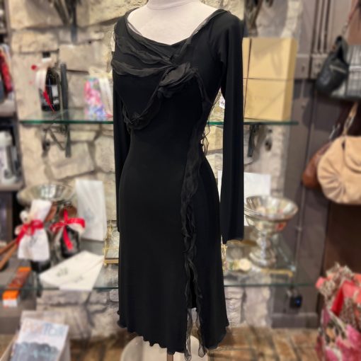 ARMANI Ribbon Cocktail Dress in Black (4) 1