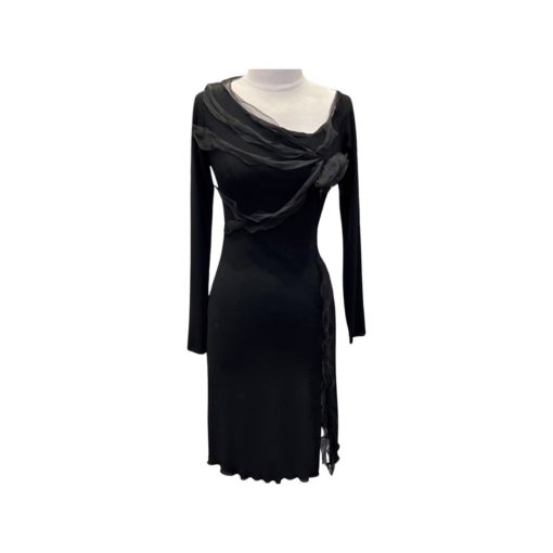 ARMANI Ribbon Cocktail Dress in Black (4) 4