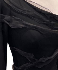 ARMANI Ribbon Cocktail Dress in Black (4) 13