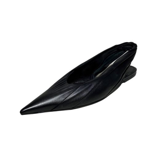 BALENCIAGA Knife Slingback Flats in Black (39) 5