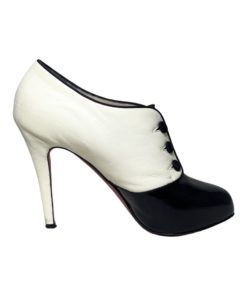 CHRISTIAN LOUBOUTIN Esoteri Button Pumps in Black and White (37.5) 6