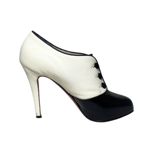 CHRISTIAN LOUBOUTIN Esoteri Button Pumps in Black and White (37.5) 2