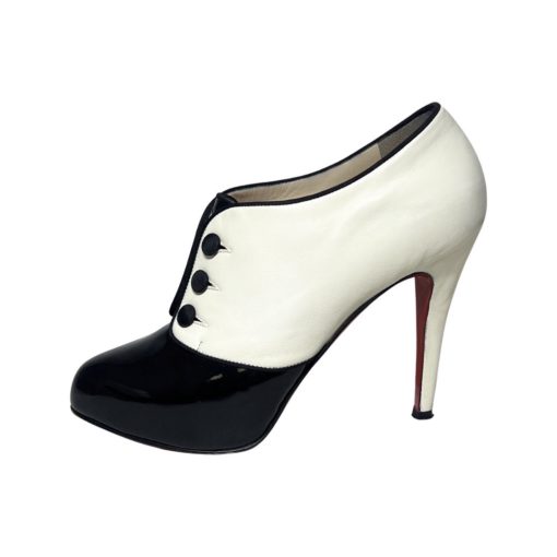 CHRISTIAN LOUBOUTIN Esoteri Button Pumps in Black and White (37.5) 3