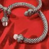 DAVID YURMAN Cable Classics Moonstone & Diamond Bracelet 11