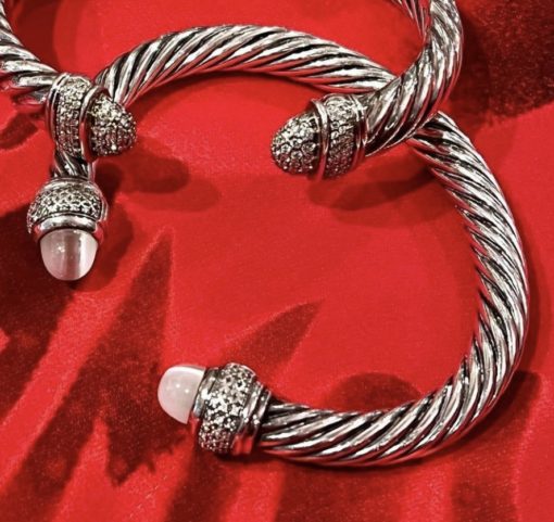 DAVID YURMAN Cable Classics Moonstone & Diamond Bracelet 1