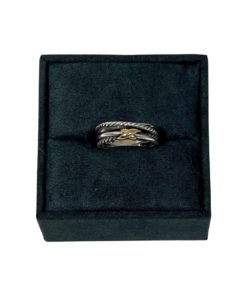 DAVID YURMAN X Crossover Ring in Sterling Silver and 18K Gold 7
