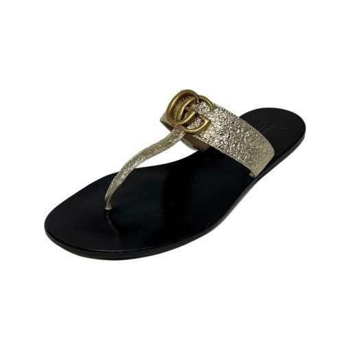 GUCCI Flip Flop Sandal in Gold (37.5) 6