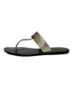GUCCI Flip Flop Sandal in Gold (37.5) 14