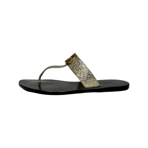 GUCCI Flip Flop Sandal in Gold (37.5) 7