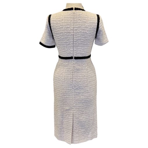 GUCCI Tweed Contrast Trim Midi Dress in Ivory (38) 4