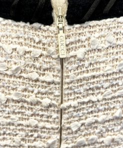 GUCCI Tweed Contrast Trim Midi Dress in Ivory (38) 13
