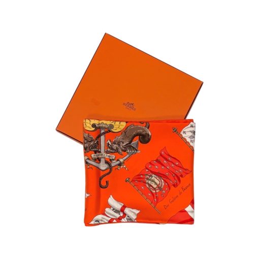 Hermès Pavois Scarf in Orange Multicolor 2