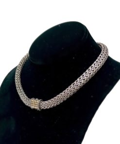 JOHN HARDY Dot Classic Chain Necklace in Sterling Silver and 18k Gold 9
