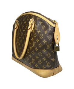 Louis Vuitton Lockit Monogram Horizontal 228805 Brown Coated Canvas Handbag