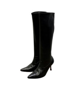 MANOLO BLAHNIK Stretch Leather Boots in Black (36.5) 9