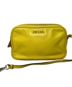 PRADA Grommet Small Shoulder Bag in Yellow 8
