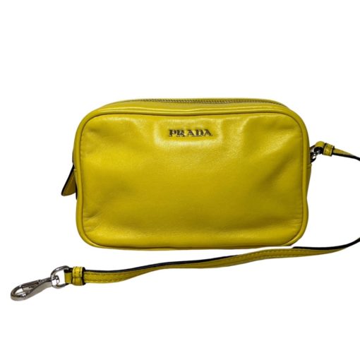 PRADA Grommet Small Shoulder Bag in Yellow 4