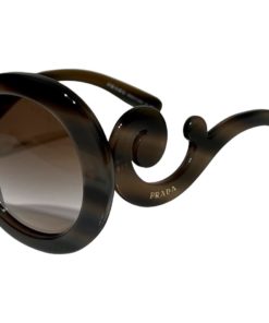 PRADA Round Baroque Sunglasses in Cocoa 6