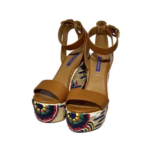 RALPH LAUREN COLLECTION Embroidered Wedges (37.5) 6