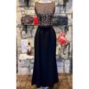 REEM ACRA Sequin Floral Gown in Black (4) 17