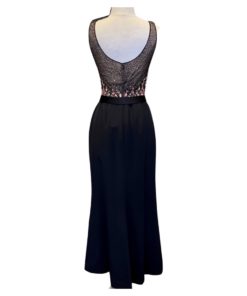 REEM ACRA Sequin Floral Gown in Black (4) 11