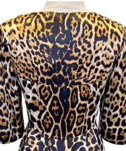 SAINT LAURENT Leopard Dress in Gold and Black (38) 14