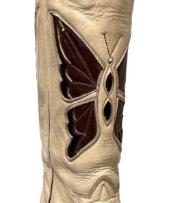 TONY LAMA Butterfly Inlay Boots in Vanilla (9) 10