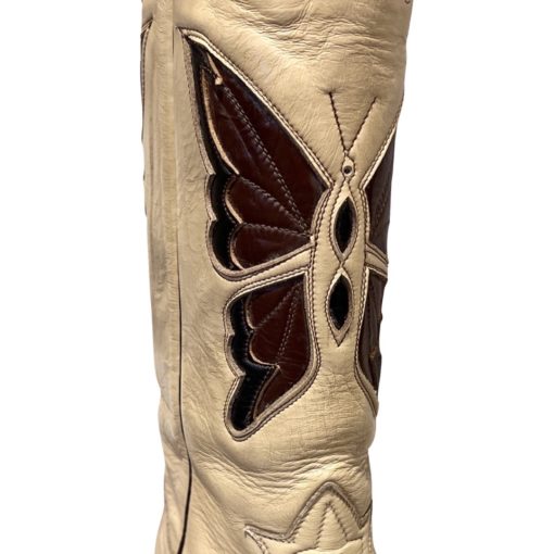 TONY LAMA Butterfly Inlay Boots in Vanilla (9) 5