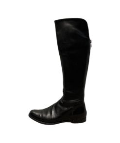 UNUTZER Leather Riding Boots in Black (7.5) 7