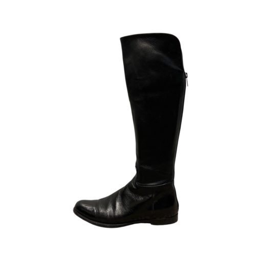 UNUTZER Leather Riding Boots in Black (7.5) 2