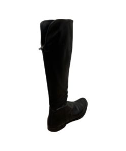 UNUTZER Leather Riding Boots in Black (7.5) 8