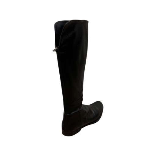 UNUTZER Leather Riding Boots in Black (7.5) 3