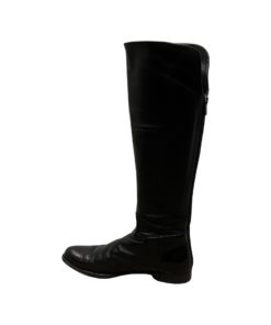UNUTZER Leather Riding Boots in Black (7.5) 9