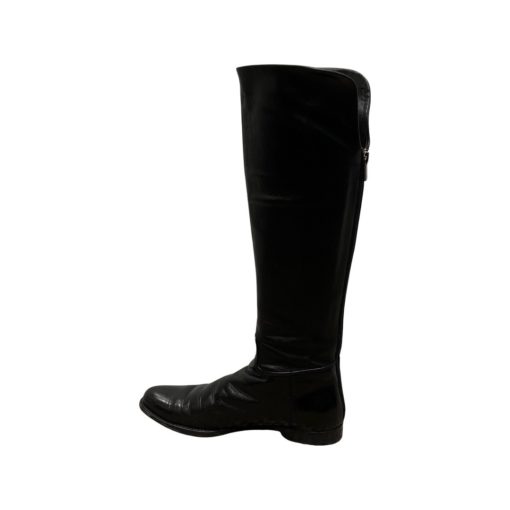 UNUTZER Leather Riding Boots in Black (7.5) 4