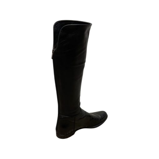 UNUTZER Leather Riding Boots in Black (7.5) 5