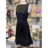 VALENTINO Pleated Lace Hem Dress in Black (4) 10