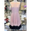 VALENTINO Pleated Lace Hem Dress in Blush and Black (4) 17