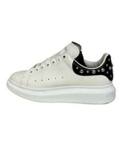 ALEXANDER MCQUEEN Studded Oversized Sneakers in Black and White (40) 12
