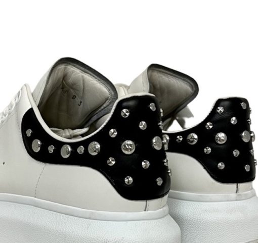 ALEXANDER MCQUEEN Studded Oversized Sneakers in Black and White (40) 6