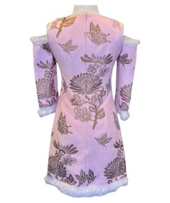 ANDREW GN Butterfly Dress in Pink and Brown (4) 12