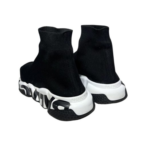 BALENCIAGA Graffiti Sneakers in Black and White (40) 4