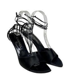 CHANEL Cage Sandals in Black (38) 9