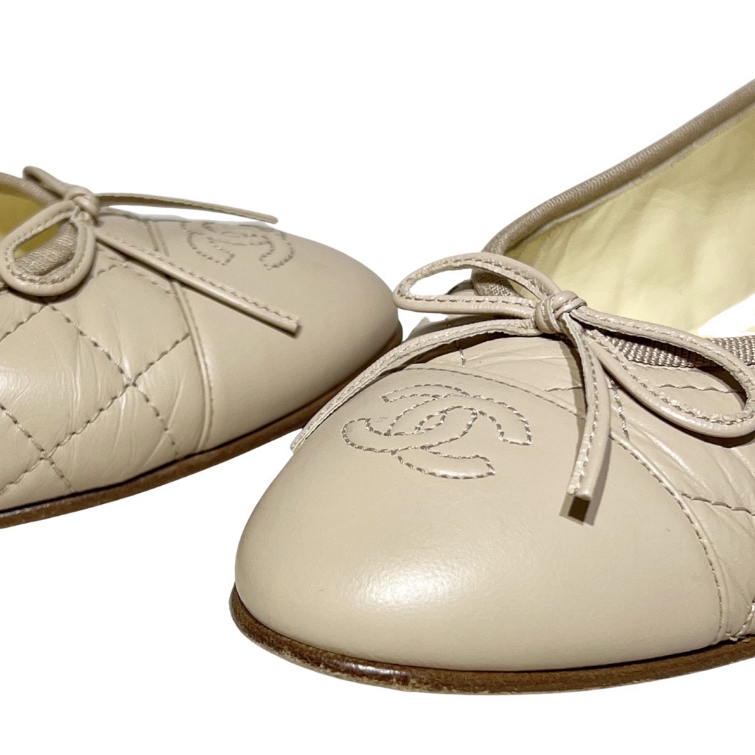 CHANEL Quilted Ballerinas in Beige - More Can Imagine