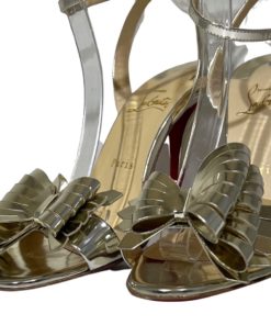 CHRISTIAN LOUBOUTIN Miss Valios Bow Sandals in Gold(38.5) 7
