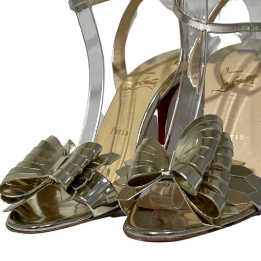 CHRISTIAN LOUBOUTIN Miss Valios Bow Sandals in Gold(38.5) 2