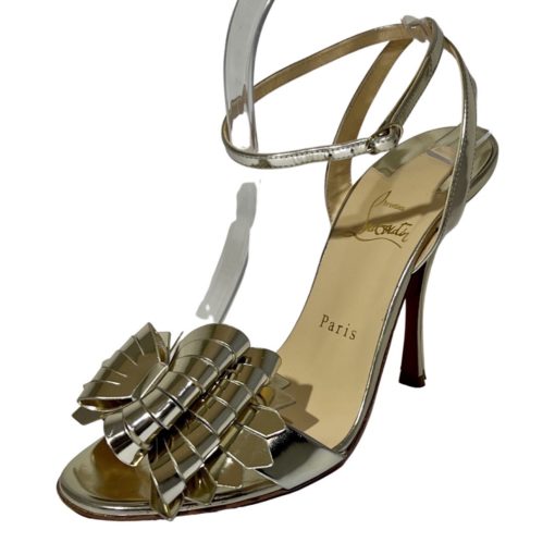 CHRISTIAN LOUBOUTIN Miss Valios Bow Sandals in Gold(38.5) 4