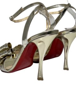 CHRISTIAN LOUBOUTIN Miss Valios Bow Sandals in Gold(38.5) 11