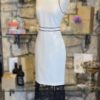 CINQ A SEPT Halter Dress in White and Black (6) 13