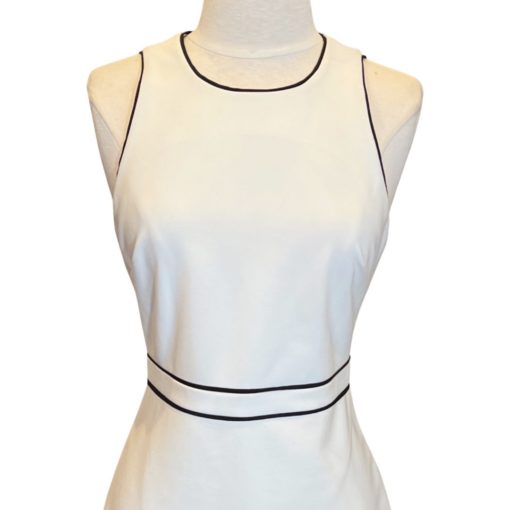 CINQ A SEPT Halter Dress in White and Black (6) 2